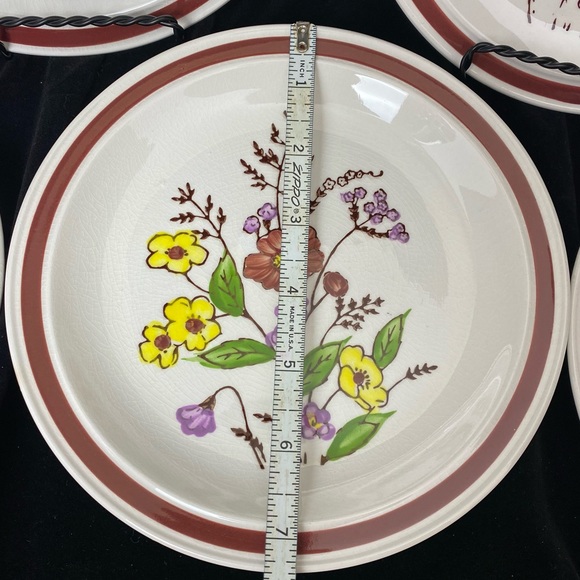 (1) Vintage Lot of 5, Lunastone 1580 Bali Pattern Floral Bread & Butter Plates - Picture 15 of 17